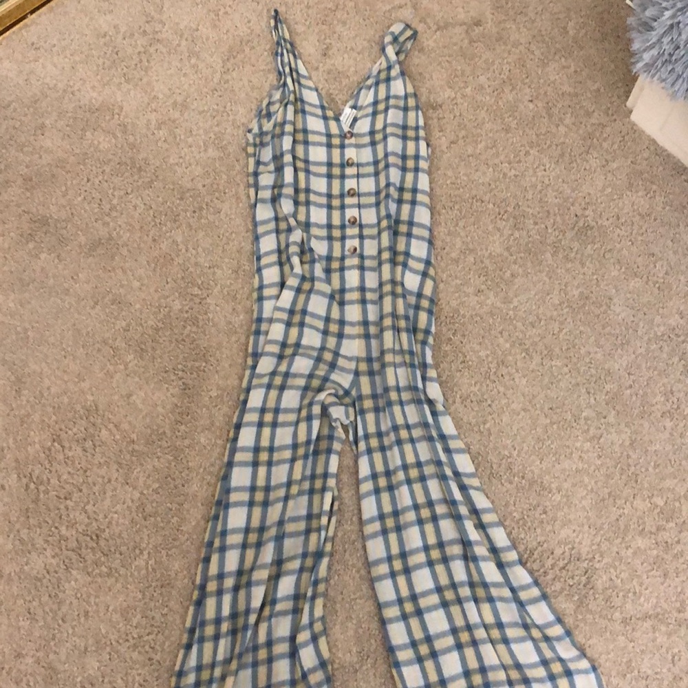 Urban outfitters plaid jumpsuit.